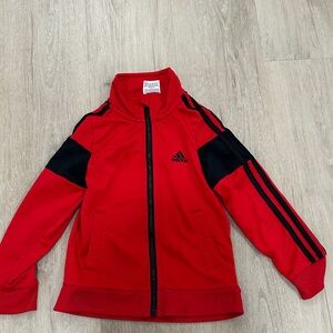 Adidas Red and Black Track Jacket